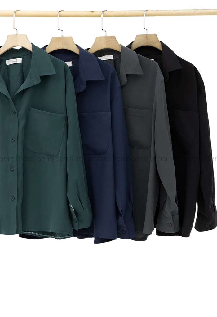 شومیز ساده رنگی سیلک کد1005278